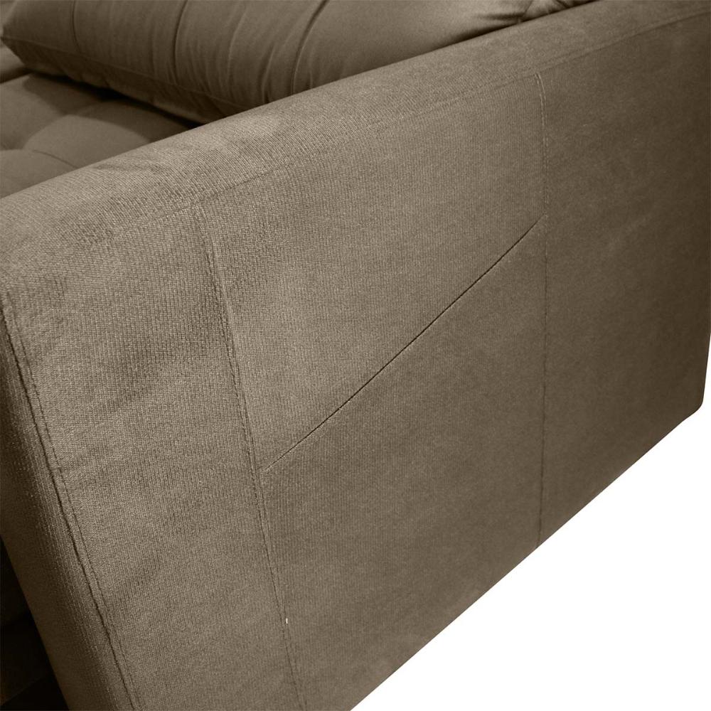 Sofá Cama Reclinável 2 Lugares 220Cm Nayla Veludo Turkey Capuccino Matrix