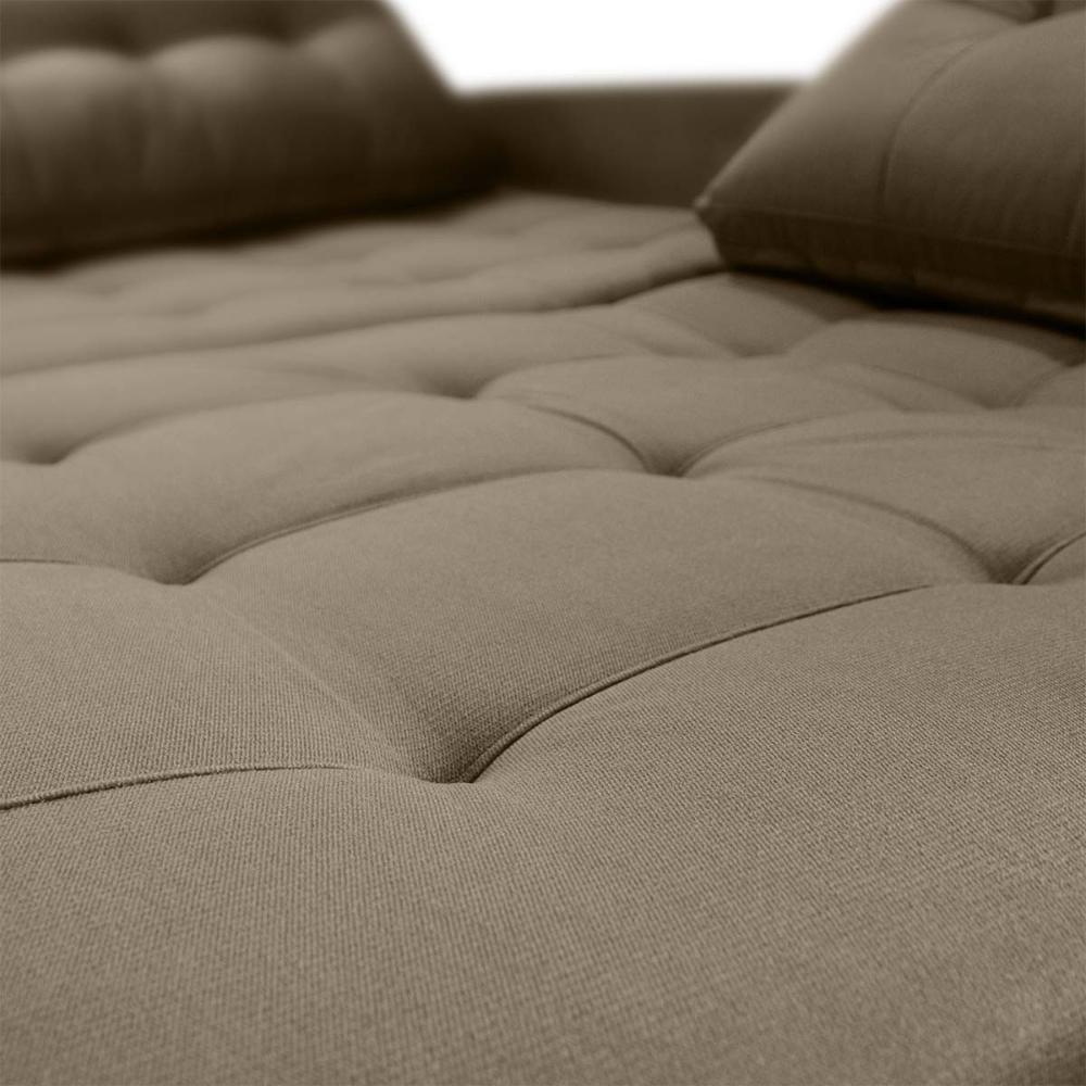 Sofá Cama Reclinável 2 Lugares 220Cm Nayla Veludo Turkey Capuccino Matrix