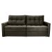 Sofá Cama Reclinável 2 Lugares 220Cm Nayla Veludo Turkey Marrom Matrix