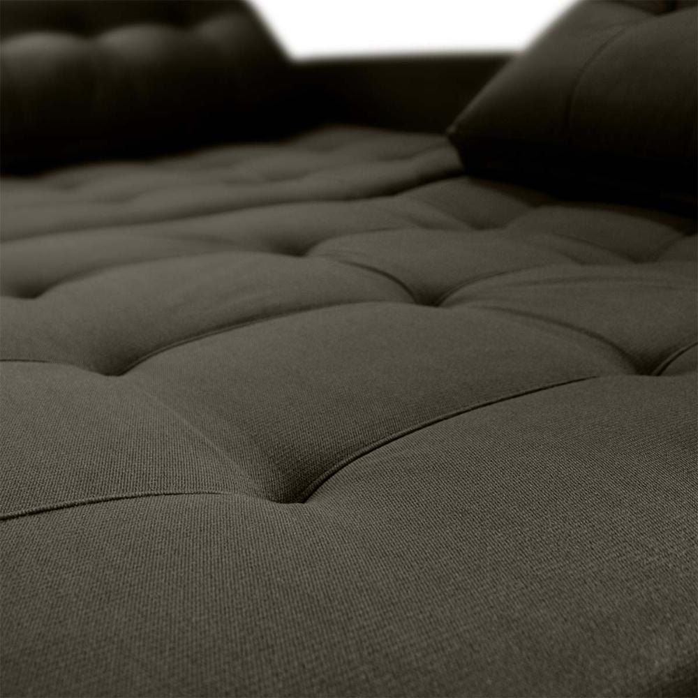 Sofá Cama Reclinável 2 Lugares 220Cm Nayla Veludo Turkey Marrom Matrix