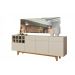Buffet Duna Com Espelho Fenix 3 Portas 1 Gaveta e Adega Mavaular Off White