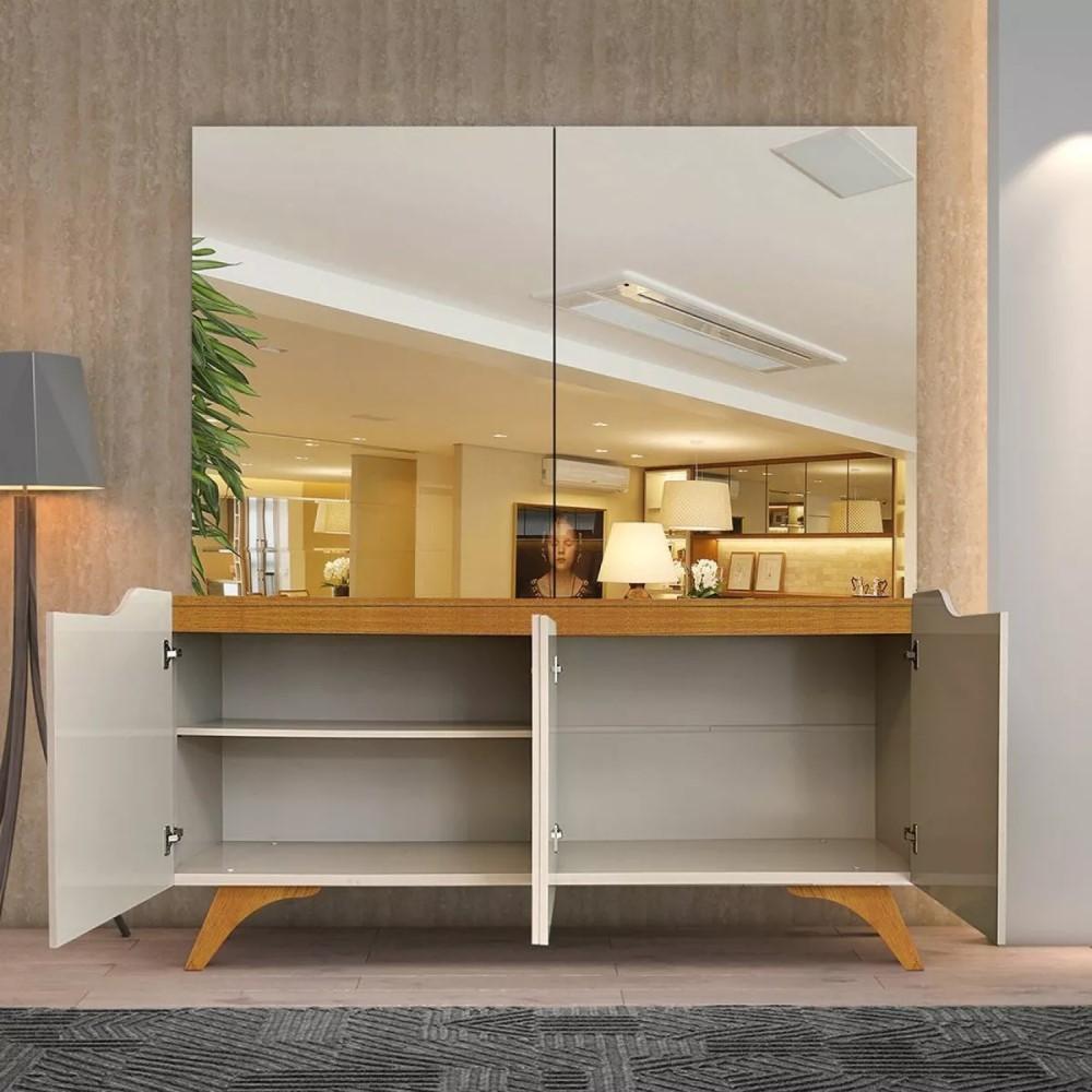 Buffet Grécia 4 Portas Mavaular Off White Naturalle