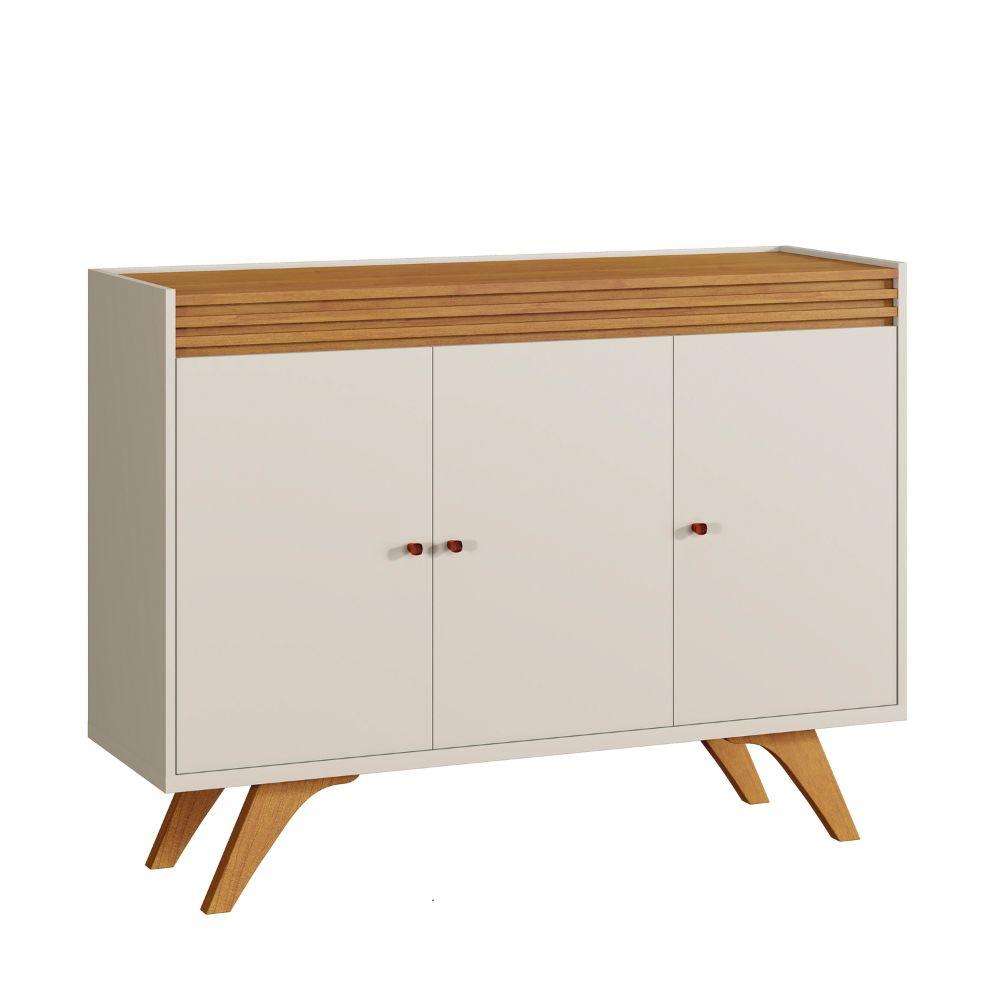 Buffet Madrid 3 Portas Mavaular Off White Naturalle
