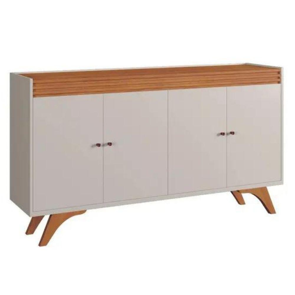 Buffet Madrid 4 Portas Mavaular Off White Naturalle