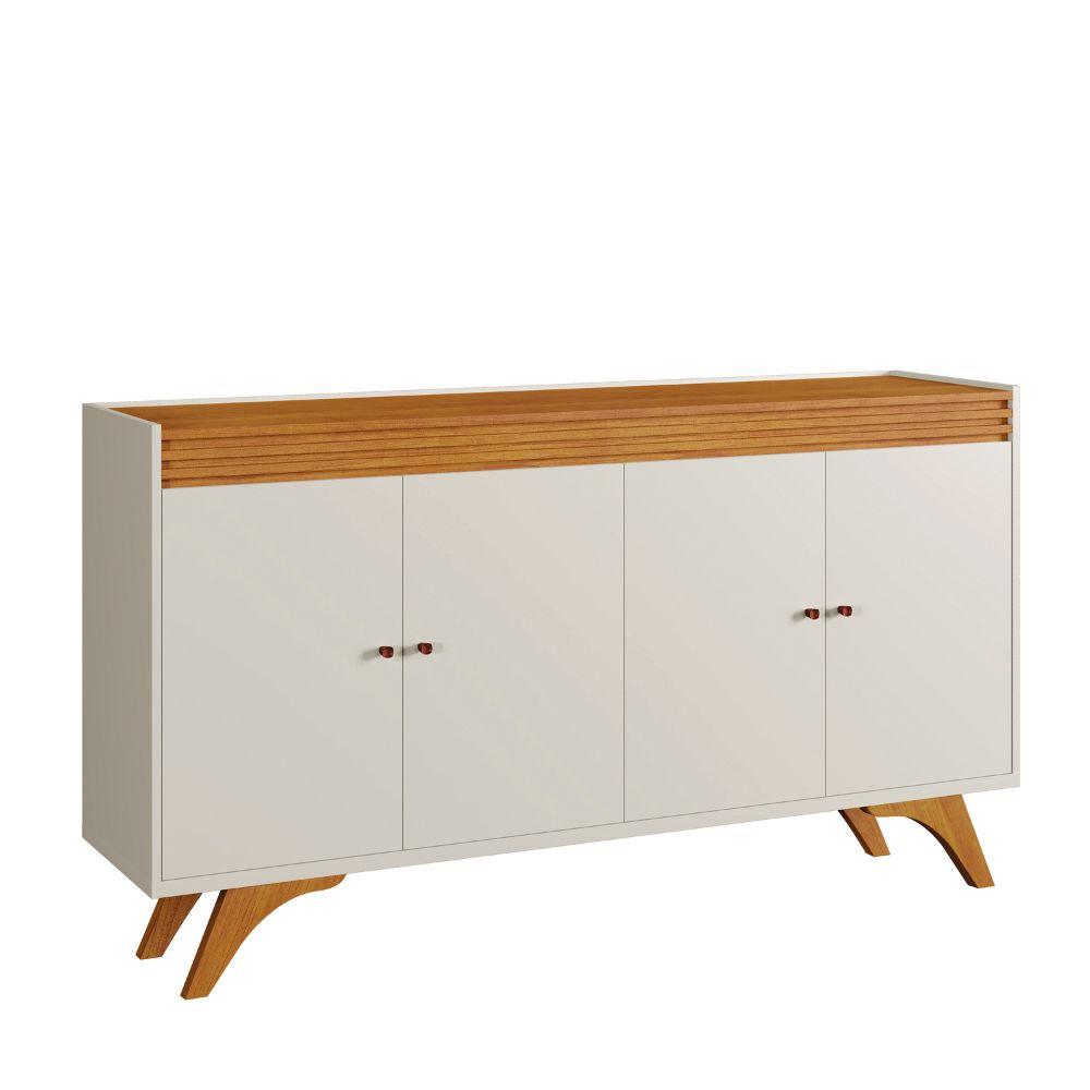 Buffet Madrid 4 Portas Mavaular Off White Naturalle