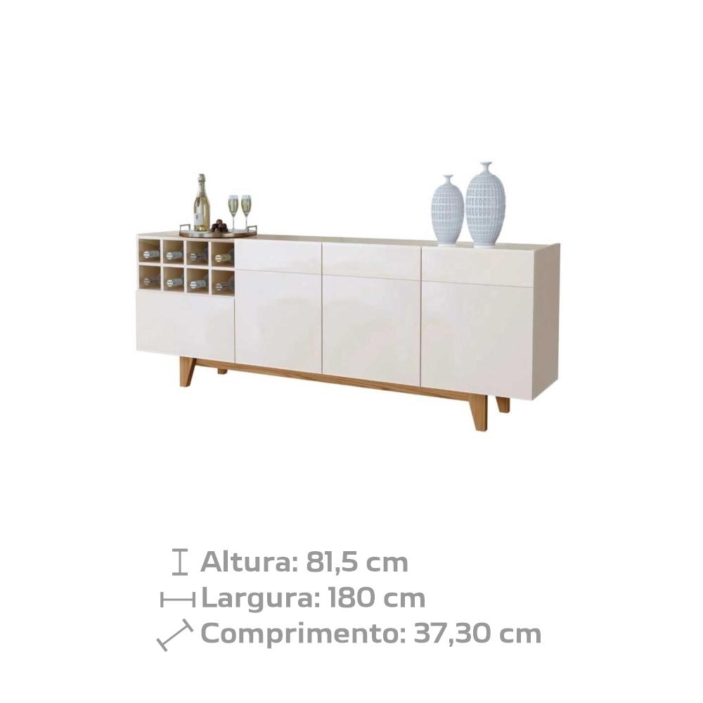 Buffet Philadelphia 3 Portas 1 Gaveta Mavaular Off White