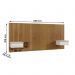 Cabeceira King Paris Ripado Quarto 2 Mesas com Gaveta Naturale/Off White