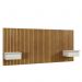 Cabeceira King Paris Ripado Quarto 2 Mesas com Gaveta Naturale/Off White