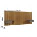 Cabeceira King Paris Ripado Quarto 2 Mesas com Gaveta Naturale/Platinum
