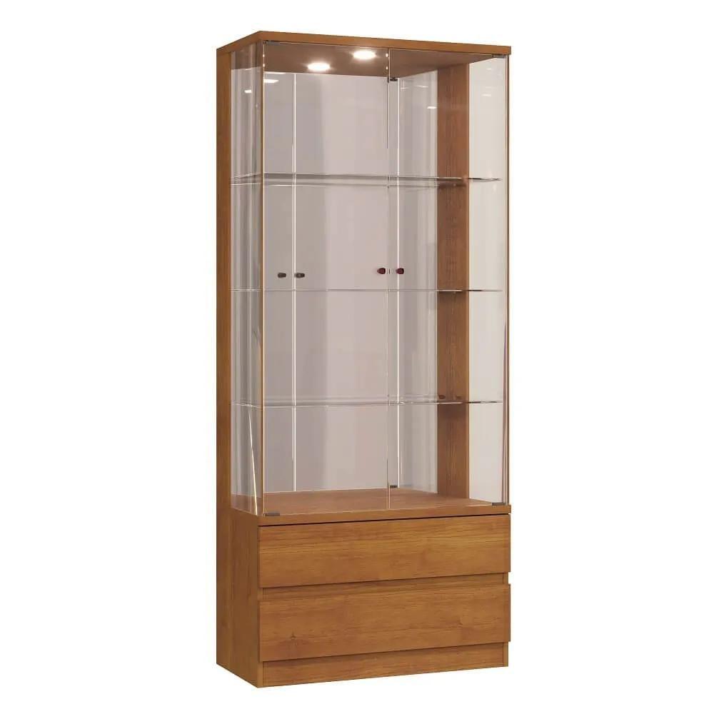 Cristaleira Diamante 2 Portas 2 Gavetas Mavaular Naturalle