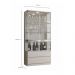 Cristaleira Diamante 2 Portas 2 Gavetas Mavaular Off White