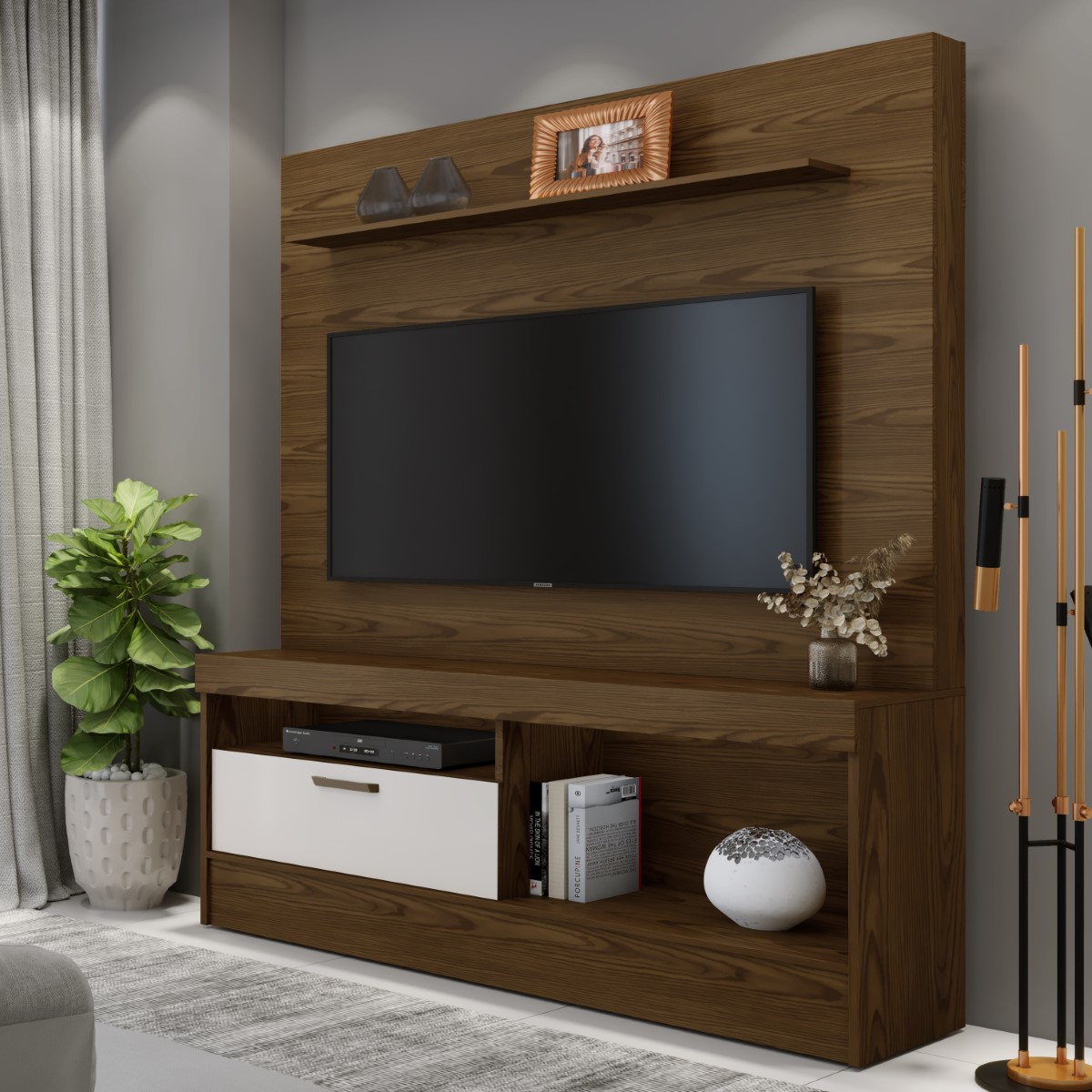 Home Star para TV até 60 Polegadas 1 Porta Mavaular  Canion/Off