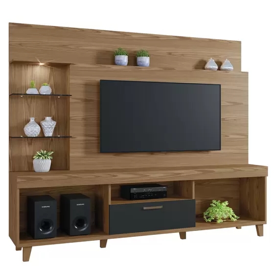 Home para TV até 65 Polegadas 1 Porta Veneza Mavaular Damasco Soft/Preto