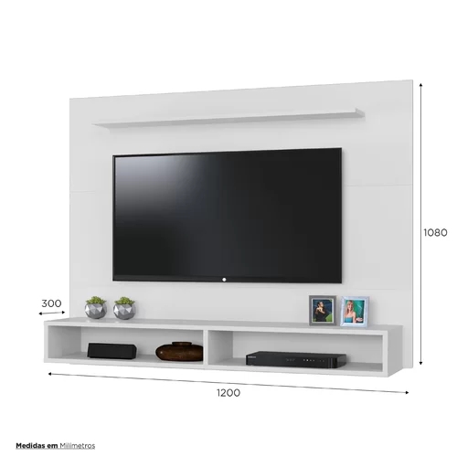 Painel para TV até 40 Polegadas Florença Mavaular Branco