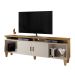 Rack Arizona 2 portas Tv até 65 polegadas pés Madeira Maciça Mavaular Off/Damasco