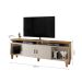 Rack Arizona 2 portas Tv até 65 polegadas pés Madeira Maciça Mavaular Off/Damasco