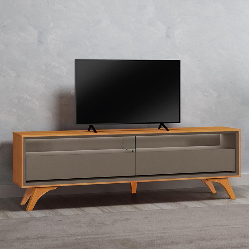 Rack Bancada Austria 2 Gavetas para TV até 75 Polegadas Naturale/Platinum