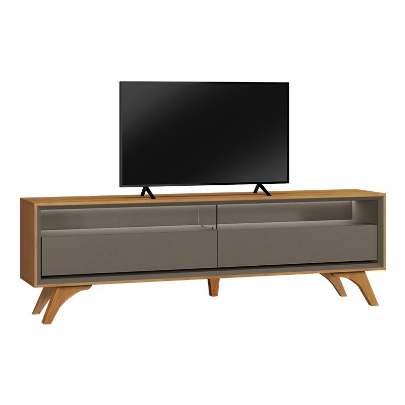 Rack Bancada Austria 2 Gavetas para TV até 75 Polegadas Naturale/Platinum