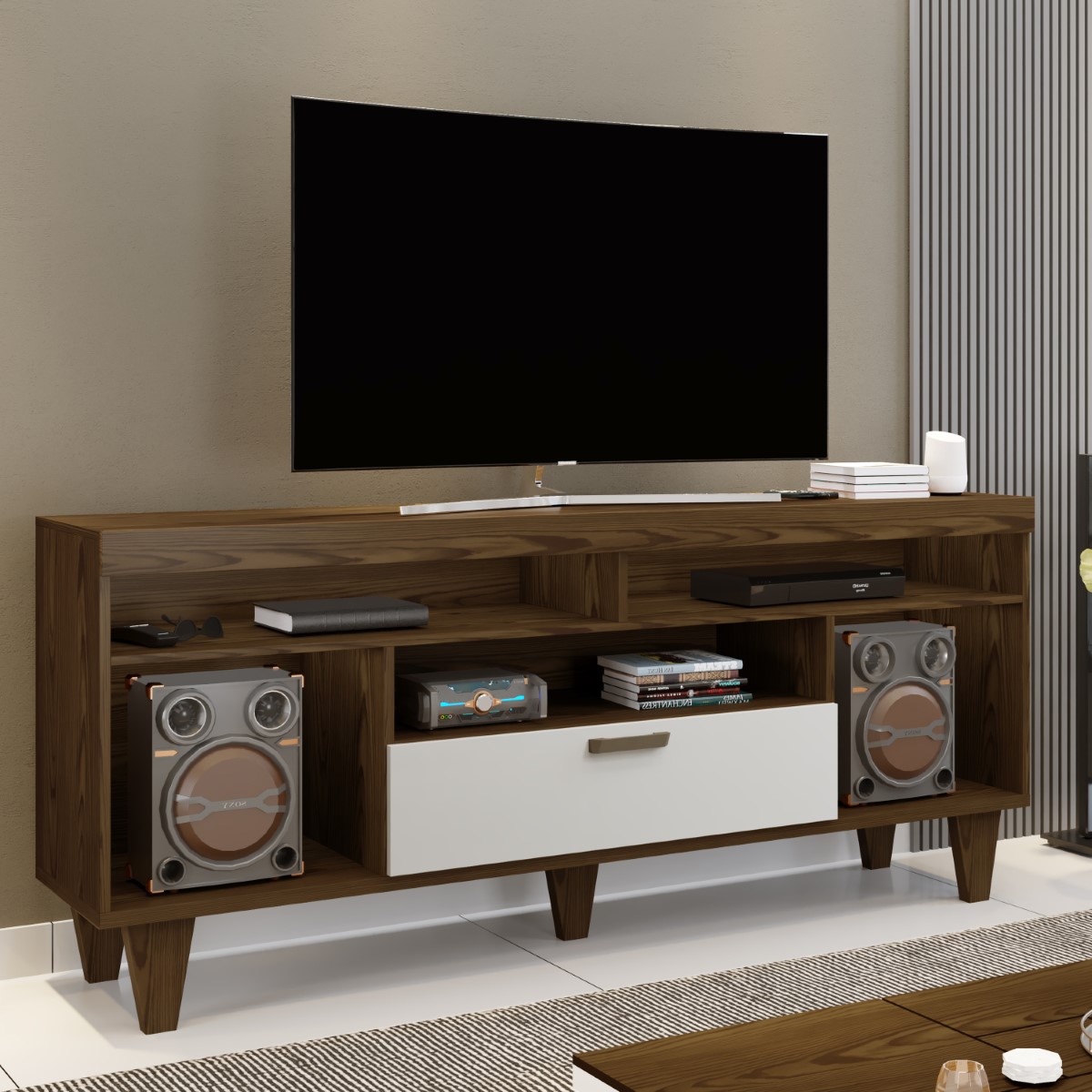 Rack Spazzio para TV até 65 Polegadas Mavaular  Canion/Off