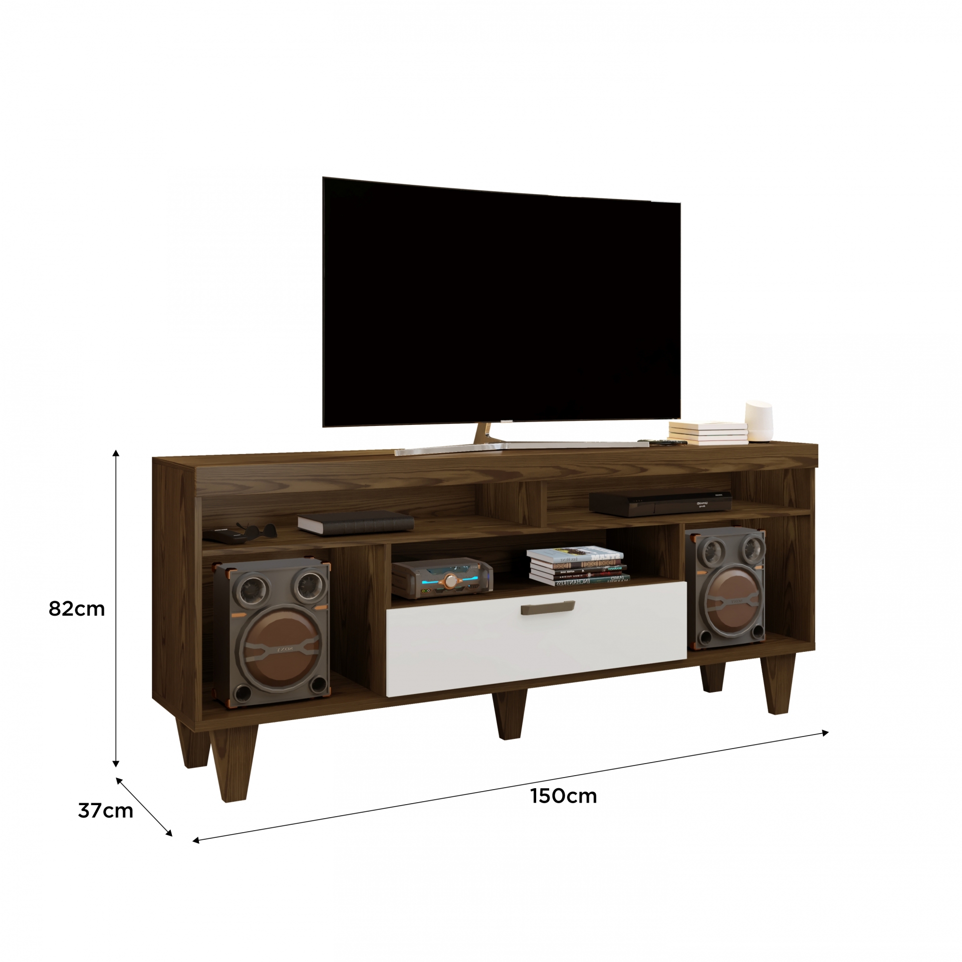 Rack Spazzio para TV até 65 Polegadas Mavaular  Canion/Off