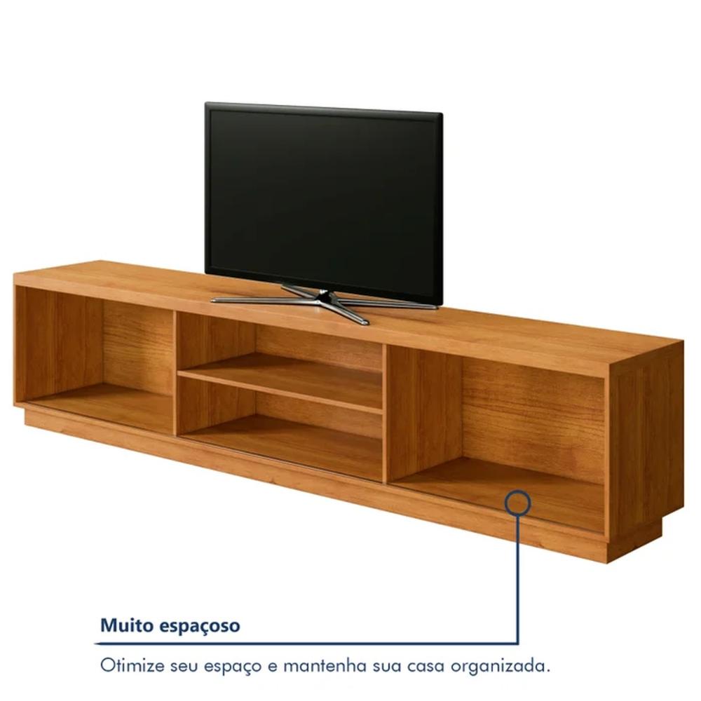 Rack para TV até 75 Polegadas Valência com 2 Portas Ripada Naturalle 1,80M