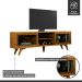 Rack para Tv até 75 Polegadas Vitrum 2 Portas de Correr Reflecta Naturalle