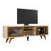 Rack para Tv até 75 Polegadas Vitrum 2 Portas de Correr Reflecta Off White Naturalle