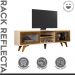 Rack para Tv até 75 Polegadas Vitrum 2 Portas de Correr Reflecta Off White Naturalle