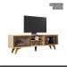 Rack para Tv até 75 Polegadas Vitrum 2 Portas de Correr Reflecta Off White Naturalle
