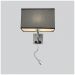 Arandela Tissu Preta Com Haste Flexível De Led Integrado