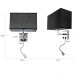 Arandela Tissu Preta Com Haste Flexível De Led Integrado