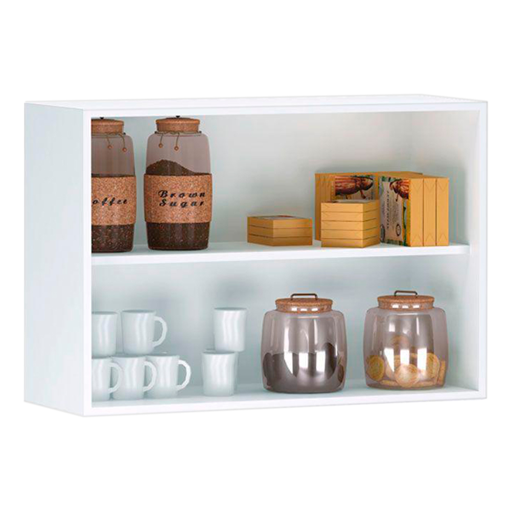 Armário Aéreo 2 Portas 80cm Vitória Preto - Montanaris Decor