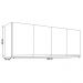 Armário Aéreo 4 Portas 160cm Madrid Branco - Montanaris Decor