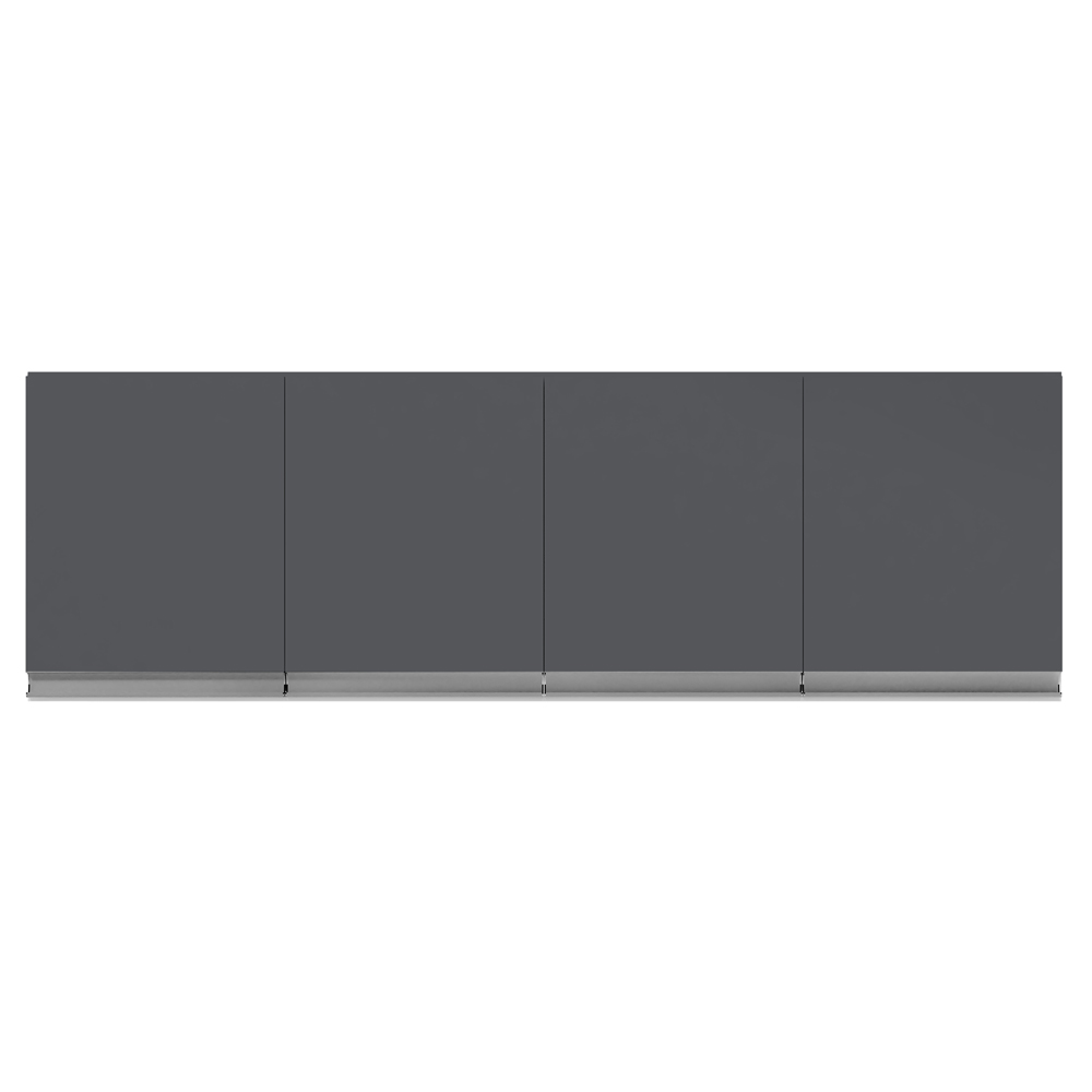 Armário Aéreo 4 Portas 160cm Madrid Cinza - Montanaris Decor