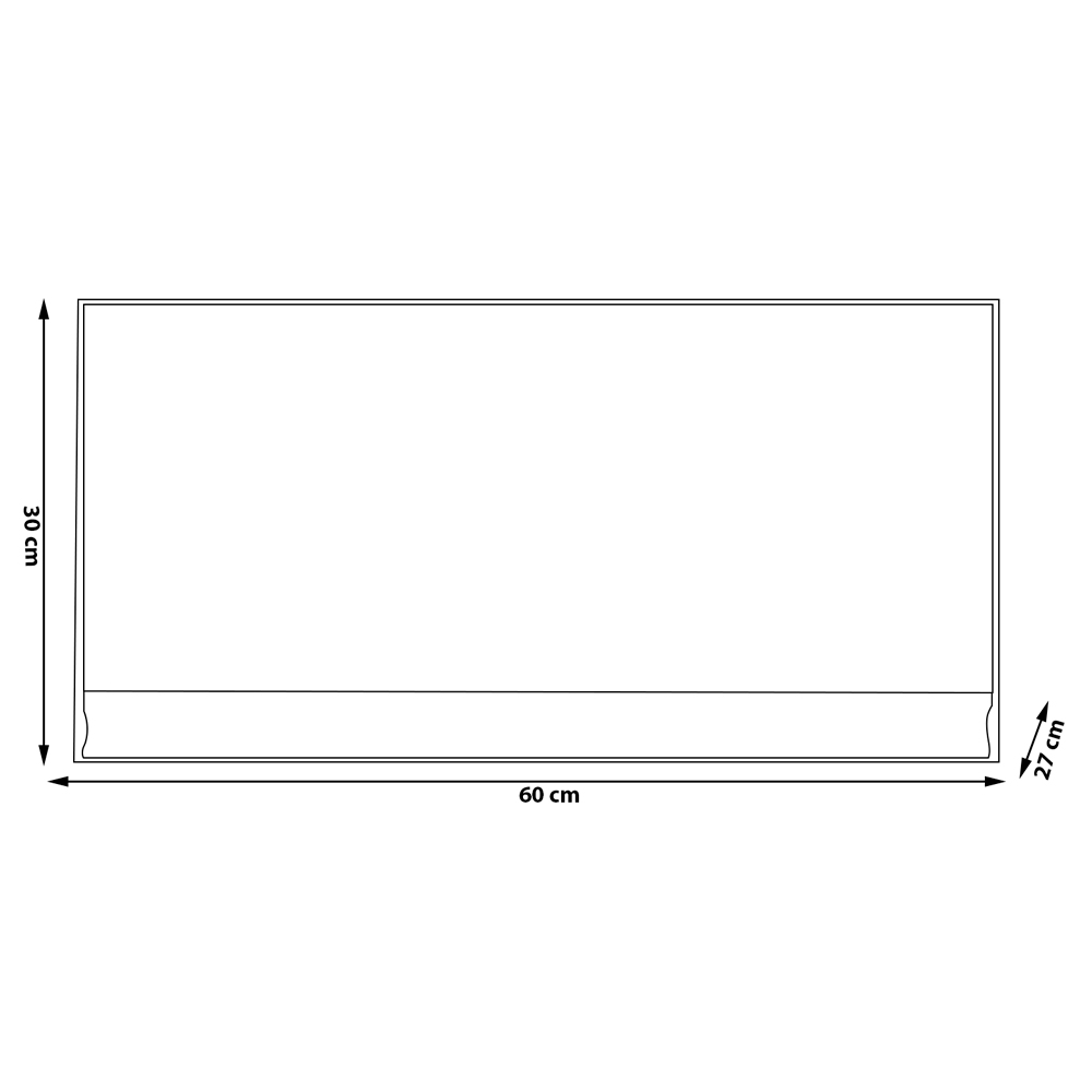 Armário Aéreo para Cozinha 60cm Porta Basculante Madrid Branco - Montanaris Decor