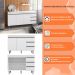 Balcão de Cozinha Madrid para Pia de 120cm Branco - Montanaris Decor