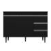 Balcão de Cozinha Madrid para Pia de 120cm Preto - Montanaris Decor