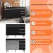 Balcão de Cozinha Madrid para Pia de 120cm Preto - Montanaris Decor