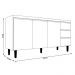 Balcão de Cozinha Madrid para Pia de 160cm Branco - Montanaris Decor