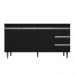 Balcão de Cozinha Madrid para Pia de 160cm Preto - Montanaris Decor