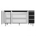 Balcão de Cozinha Madrid para Pia de 160cm Preto - Montanaris Decor