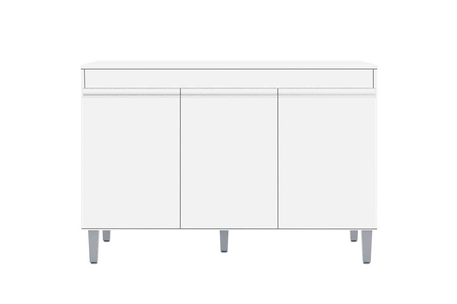 Balcão de Cozinha Manu para Pia de 1,20cm S/Tampo Branco - Montanaris Decor