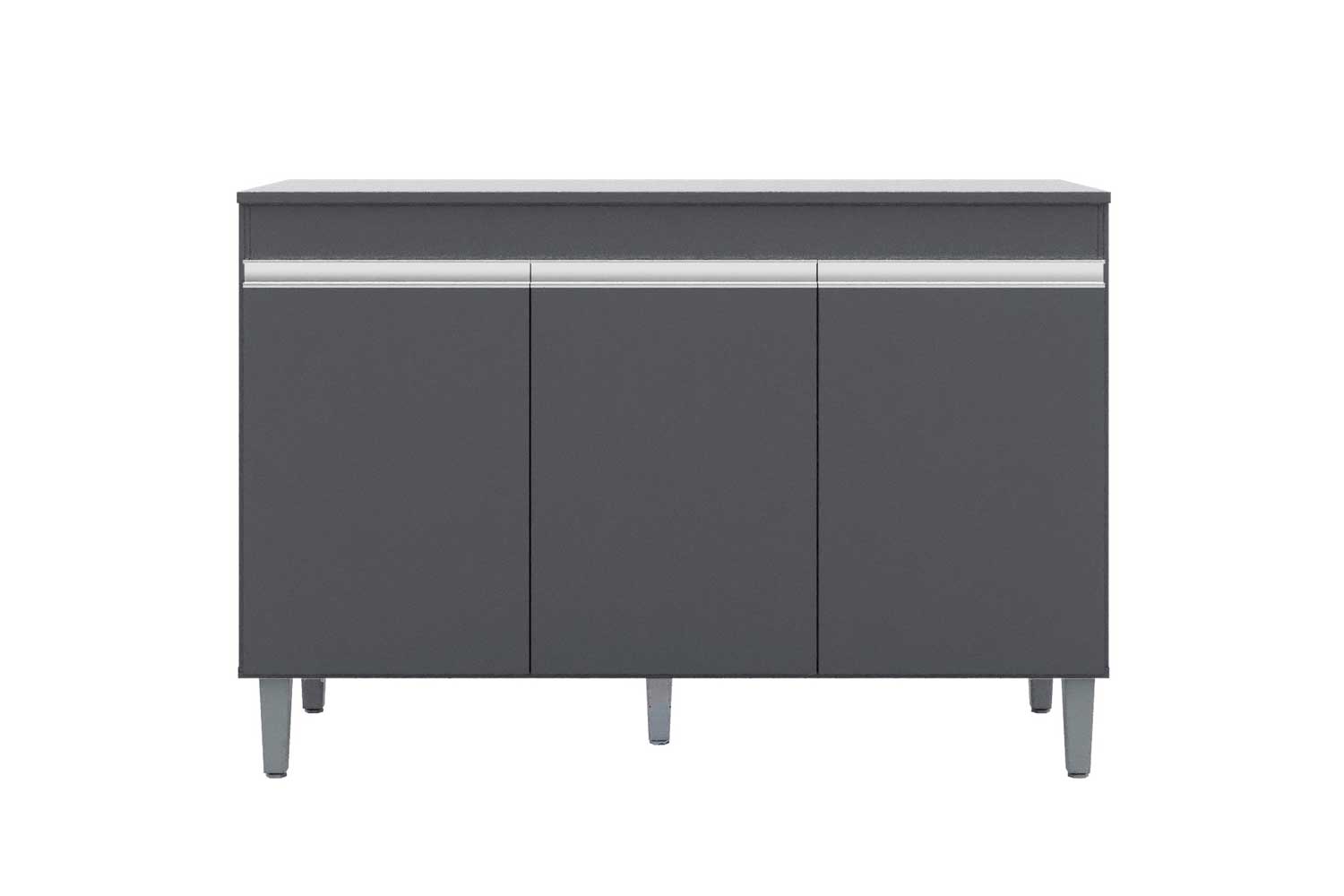 Balcão de Cozinha Manu para Pia de 1,20cm S/Tampo Cinza - Montanaris Decor