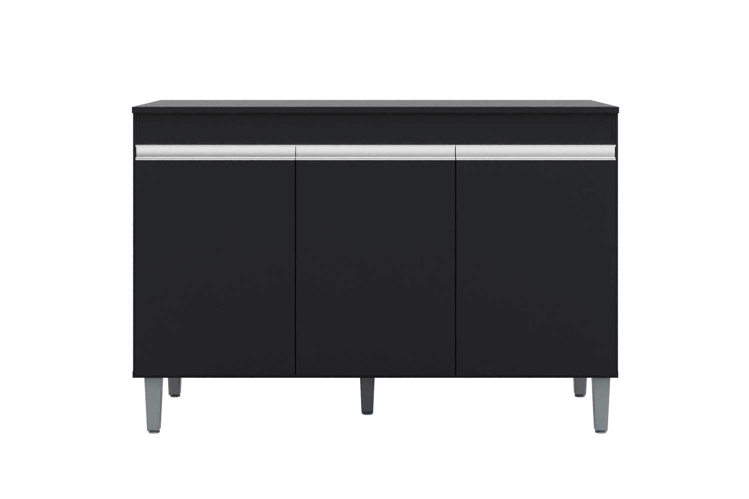 Balcão de Cozinha Manu para Pia de 1,20cm S/Tampo Preto - Montanaris Decor
