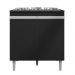 Balcão de Cozinha para Cooktop com Tampo Preto Madrid Preto - Montanaris Decor