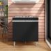 Balcão de Cozinha para Cooktop com Tampo Preto Madrid Preto - Montanaris Decor