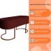 Banco Recamier Estofado Luana Base Bronze Veludo Bordô - Montanaris Decor