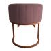 Banco Recamier Estofado Luana Base Bronze Veludo Rosê - Montanaris Decor