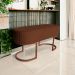 Banco Recamier Estofado Luana Base Bronze Veludo Terracota - Montanaris Decor