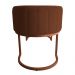 Banco Recamier Estofado Luana Base Bronze Veludo Terracota - Montanaris Decor